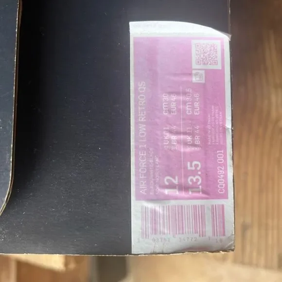 Nike Men's Airforce 1 Retro Low Tops Size 12 - Picture 6 of 7